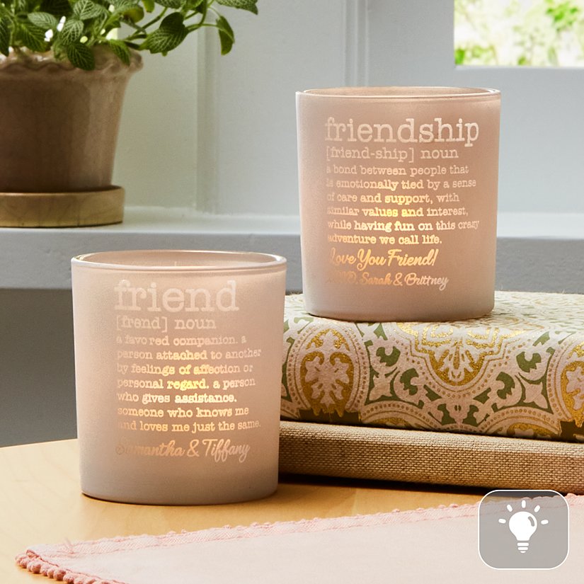 Companionship Personalized LED Votive Set