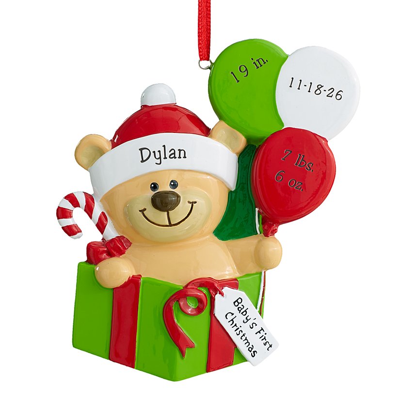 Baby's First Christmas Personalized Teddy Bear