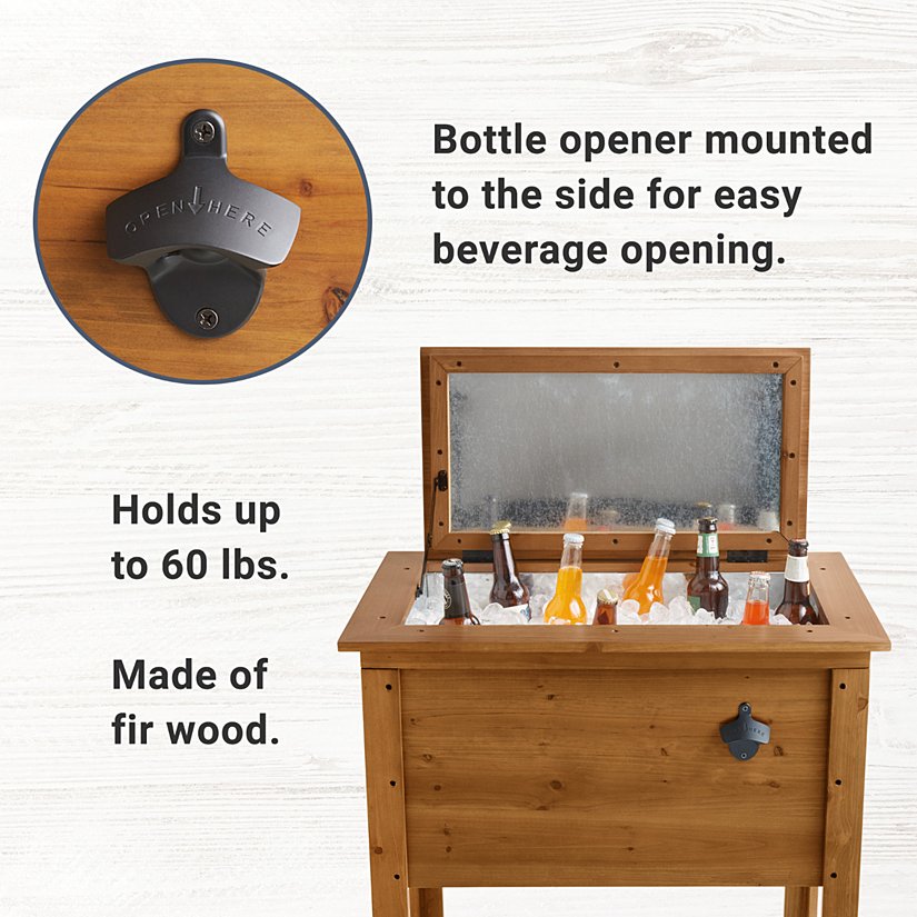 Celebrate Love Personalized Outdoor Wooden Cooler
