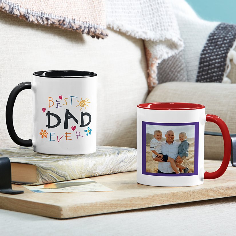 Top Dad Personalized Doodle Art Picture Mug