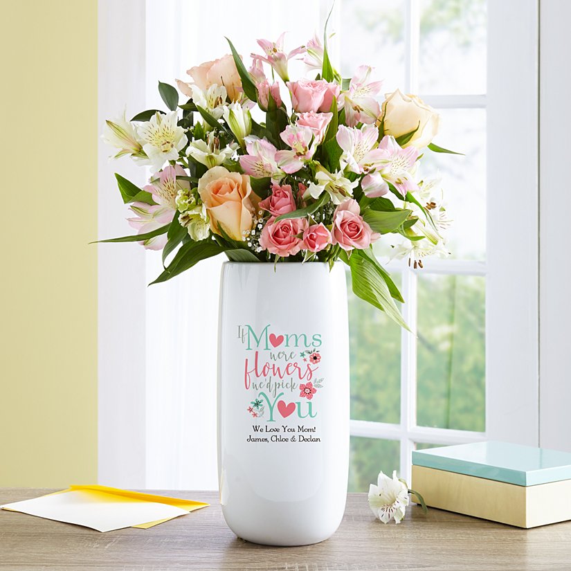 You're My Pick Personalized Floral Vase