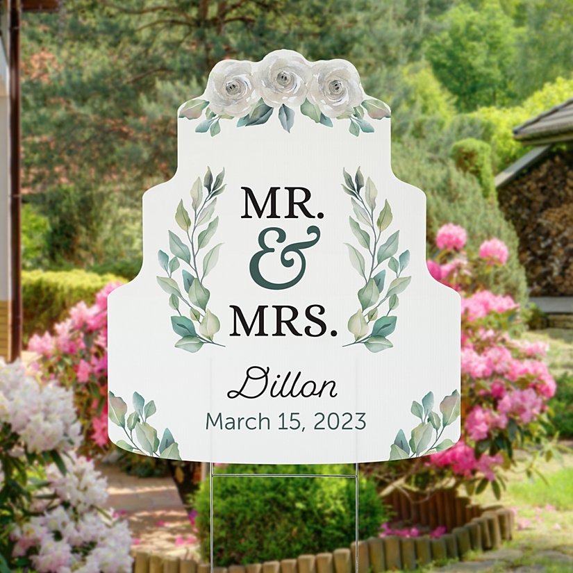 Nuptial Celebration Personalized Yard Sign