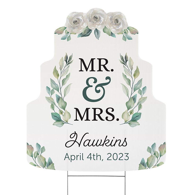 Nuptial Celebration Personalized Yard Sign