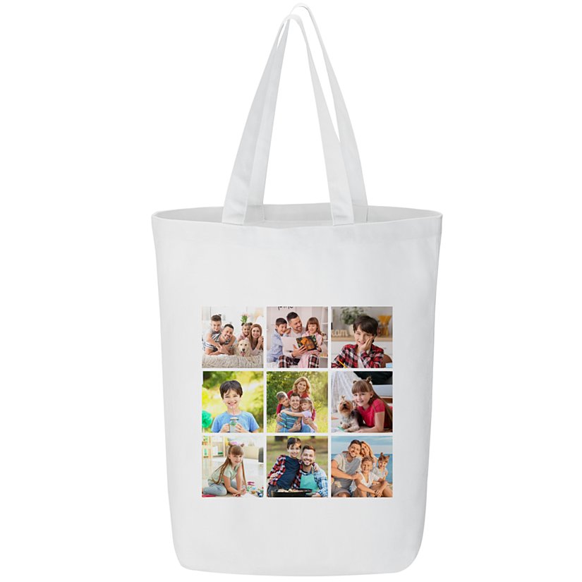 Captured Moments Personalized Photo Tile Tote Bag