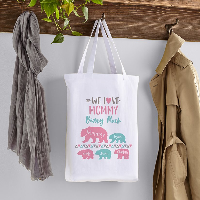 Adore Her Beary Much Personalized Tote Bag