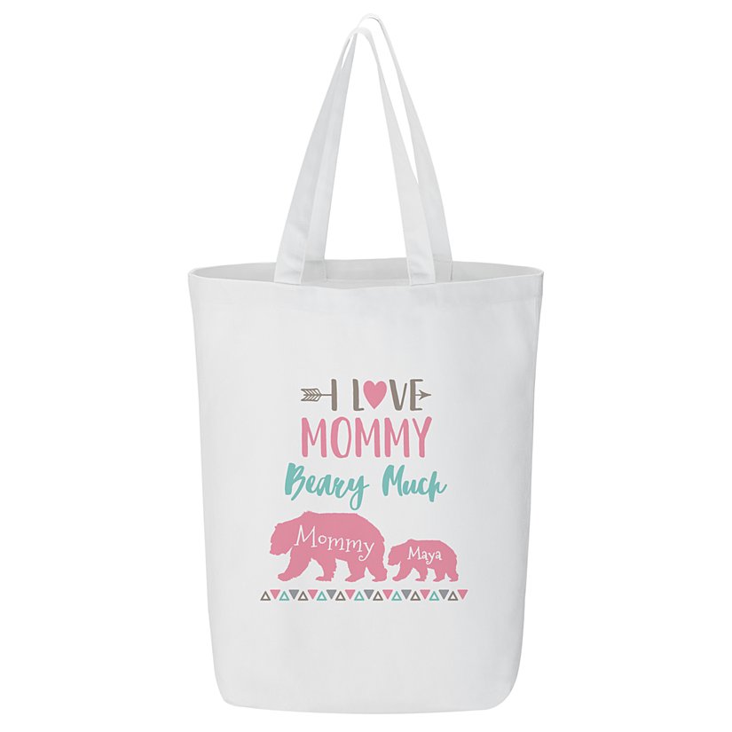 Adore Her Beary Much Personalized Tote Bag