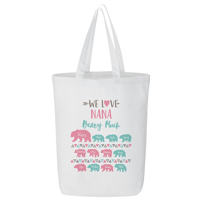 Adore Her Beary Much Personalized Tote Bag