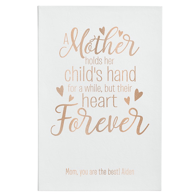 A Mother's Loving Embrace Personalized Leather Wall Art