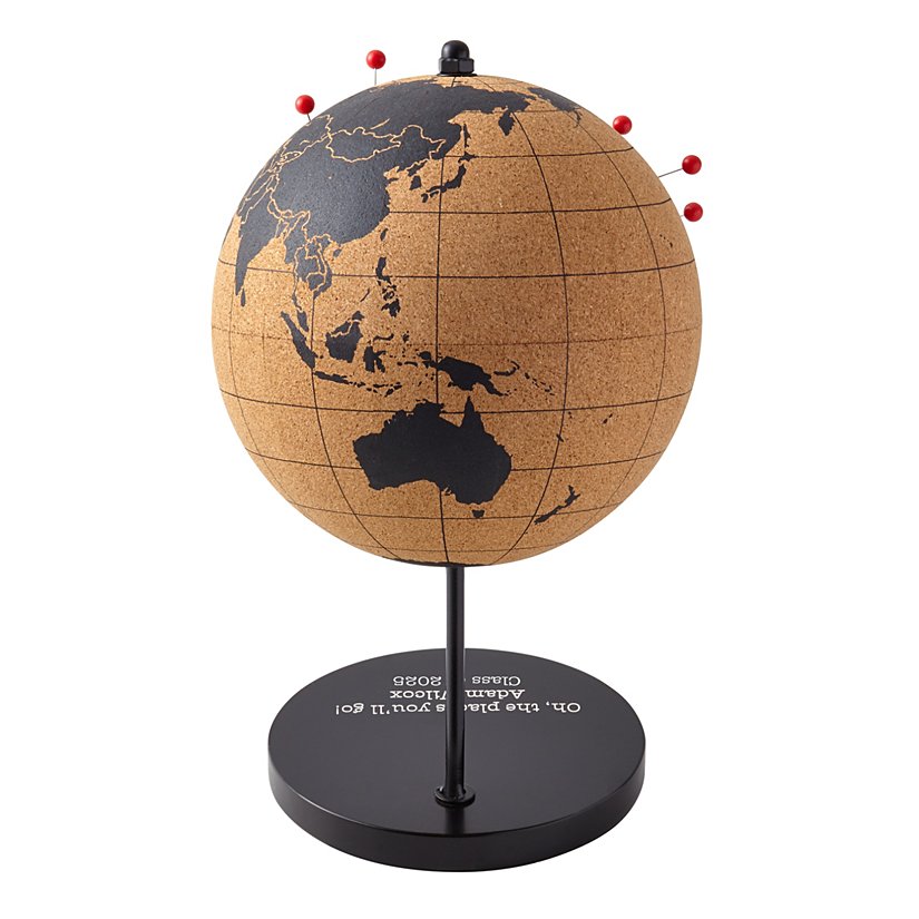 Destinations Explored Personalized Cork Globe 5 Destinations Explored Personalized Cork Globe