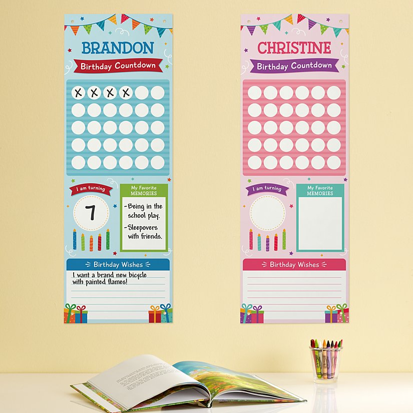 Birthday Countdown Personalized Dry Erase Board