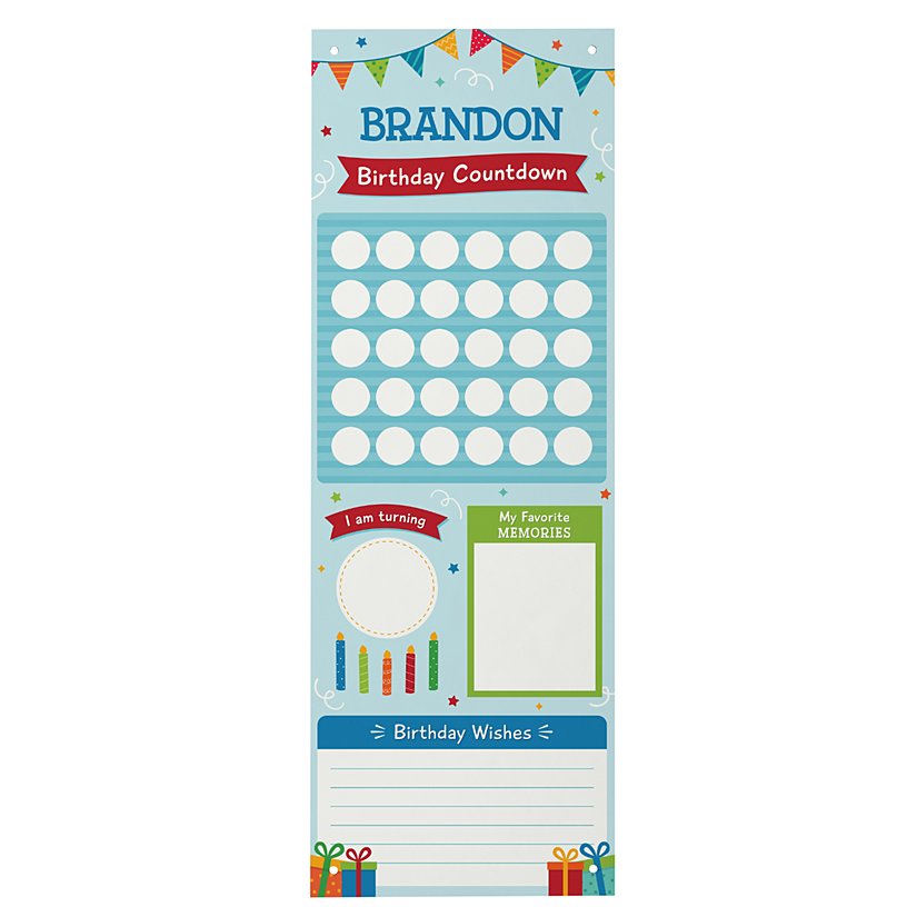 Birthday Countdown Personalized Dry Erase Board