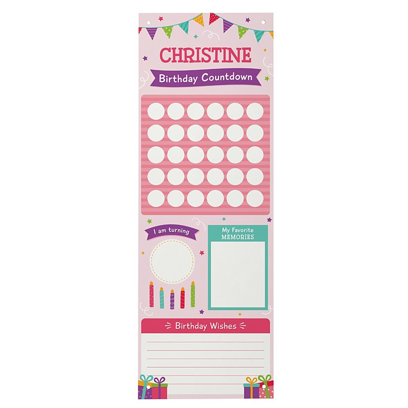 Birthday Countdown Personalized Dry Erase Board 3 Birthday Countdown Personalized Dry Erase Board