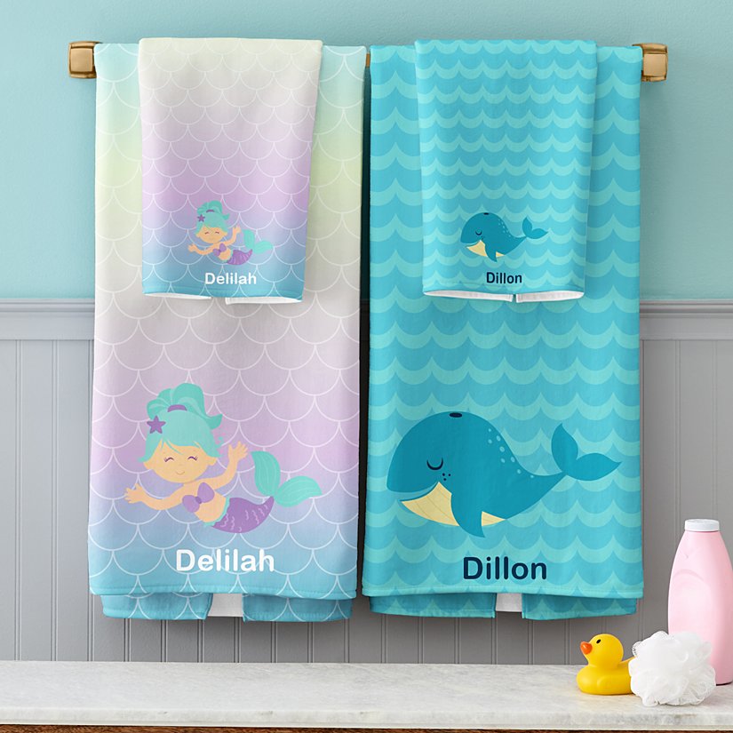 Bath Party Fun Personalized Towel Set