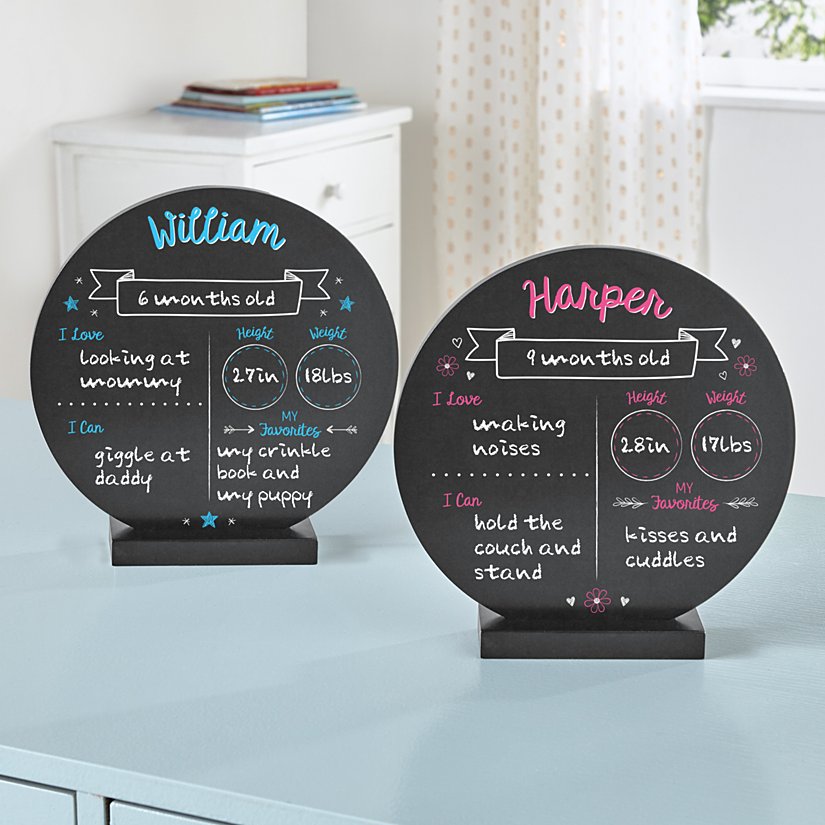 Adorable Growing Moments Personalized Wooden Circle with Stand