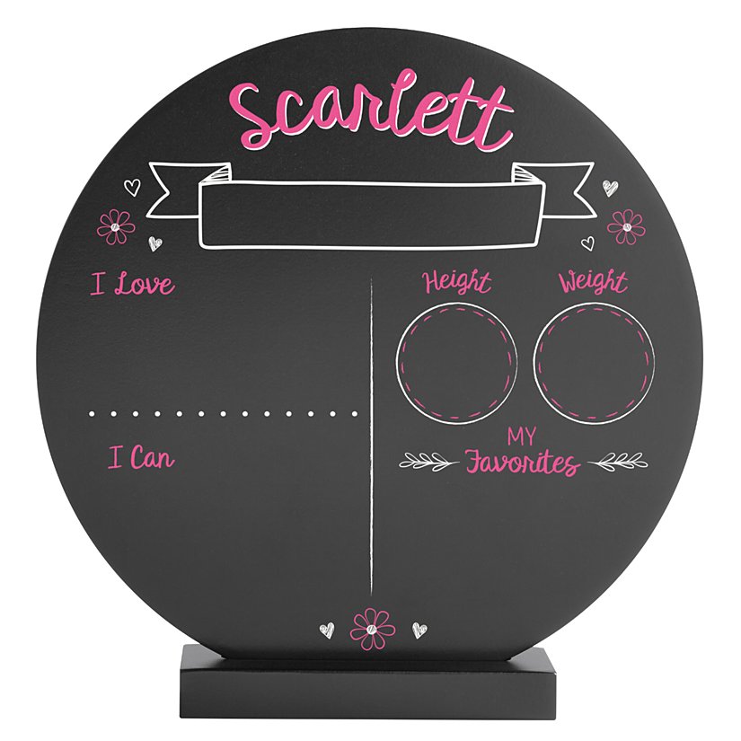 Adorable Growing Moments Personalized Wooden Circle with Stand