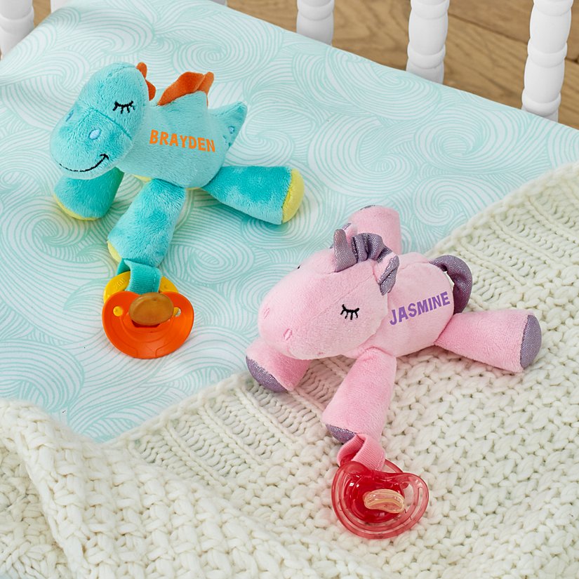 Cozy & Cuddly Personalized Plush Pacifier Holder