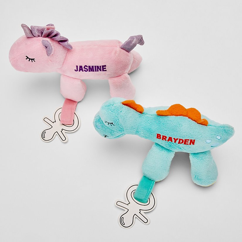 Cozy & Cuddly Personalized Plush Pacifier Holder