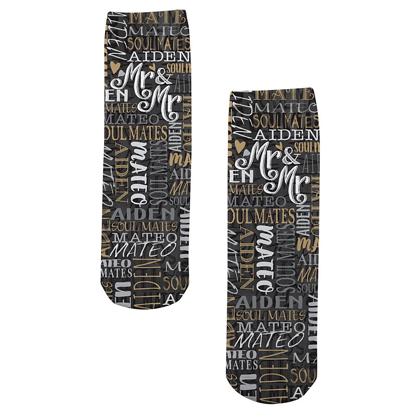 Custom Name Wedding Duo Personalized Socks