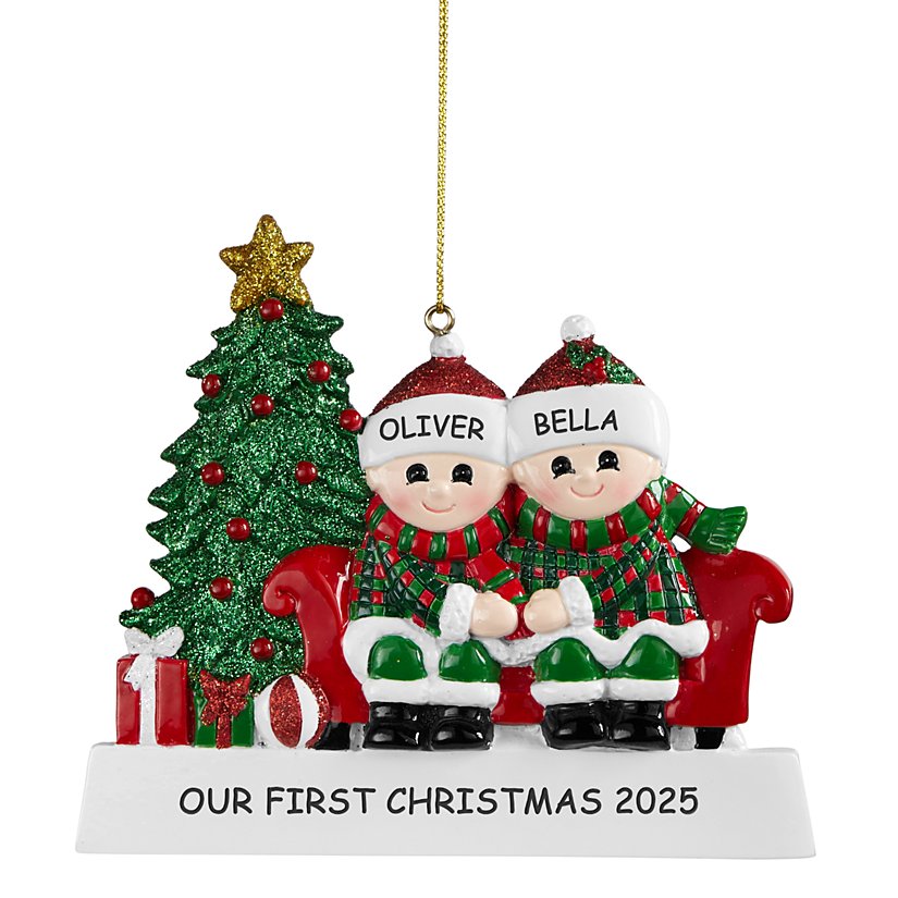 Cozy Family Gathering Personalized Ornament