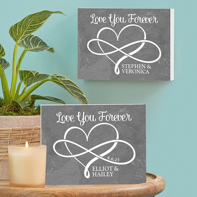 Eternal Love Personalized Wooden Block
