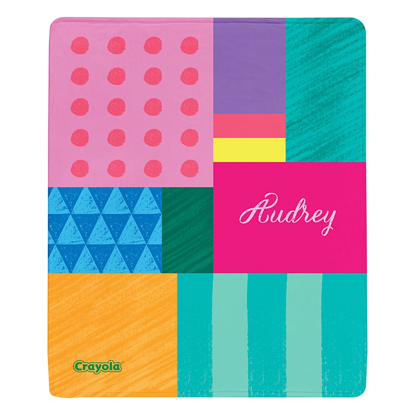 Crayola™ Colorblock Mixed Shapes Plush Blanket