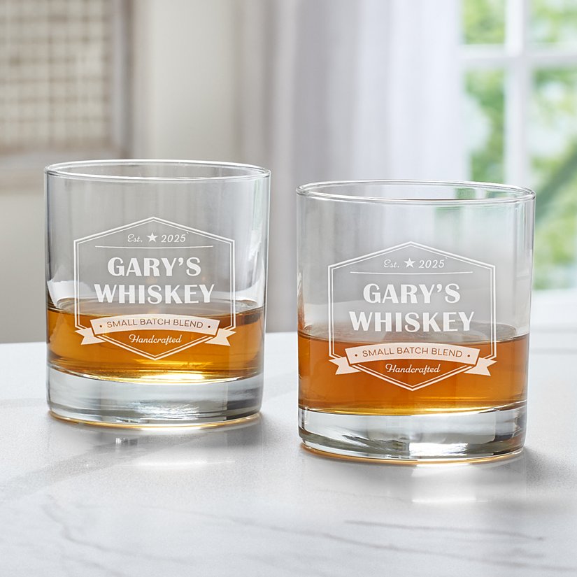 Bespoke Personalized Whiskey Glass Set