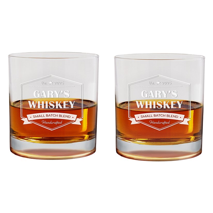 Bespoke Personalized Whiskey Glass Set
