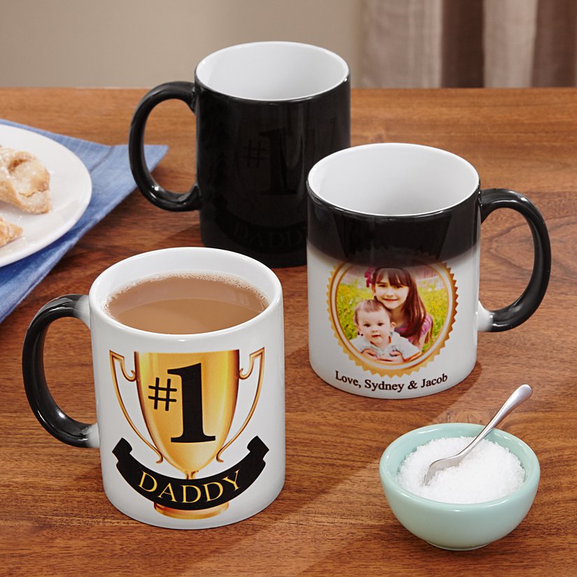 #1 Father Personalized Photo Color Shifting Mug