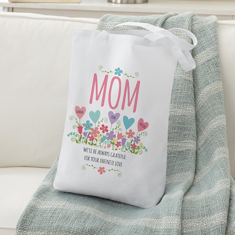 Blossoming Love Personalized Garden Tote Bag