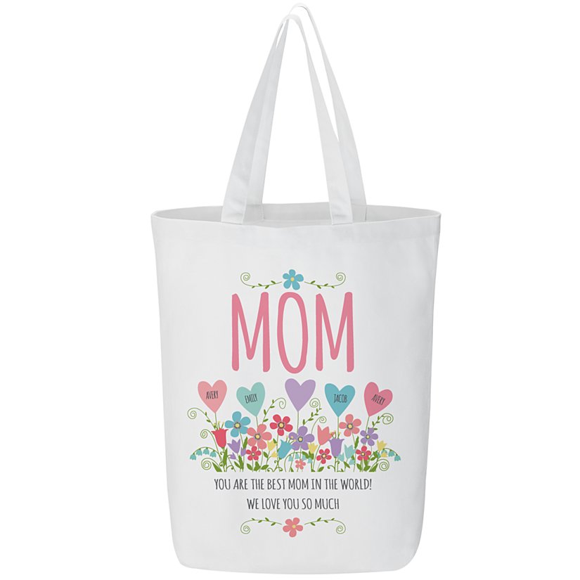 Blossoming Love Personalized Garden Tote Bag