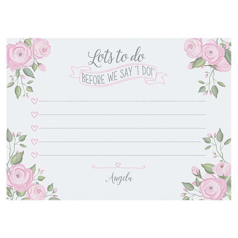 Bride's Checklist Personalized Post-It® Notes 3 Bride's Checklist Personalized Post-It® Notes