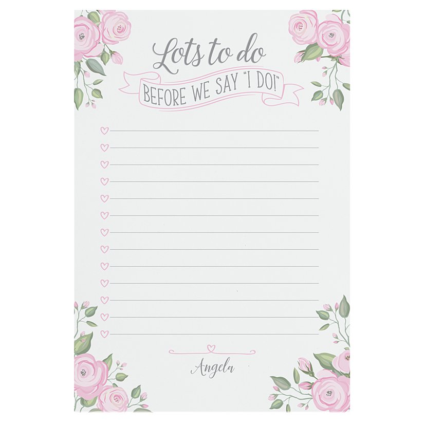 Bride's Checklist Personalized Post-It® Notes 4 Bride's Checklist Personalized Post-It® Notes