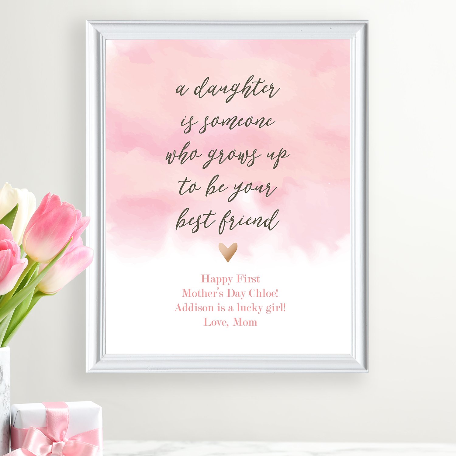 My Daughter, My Greatest Friend Personalized Framed Print