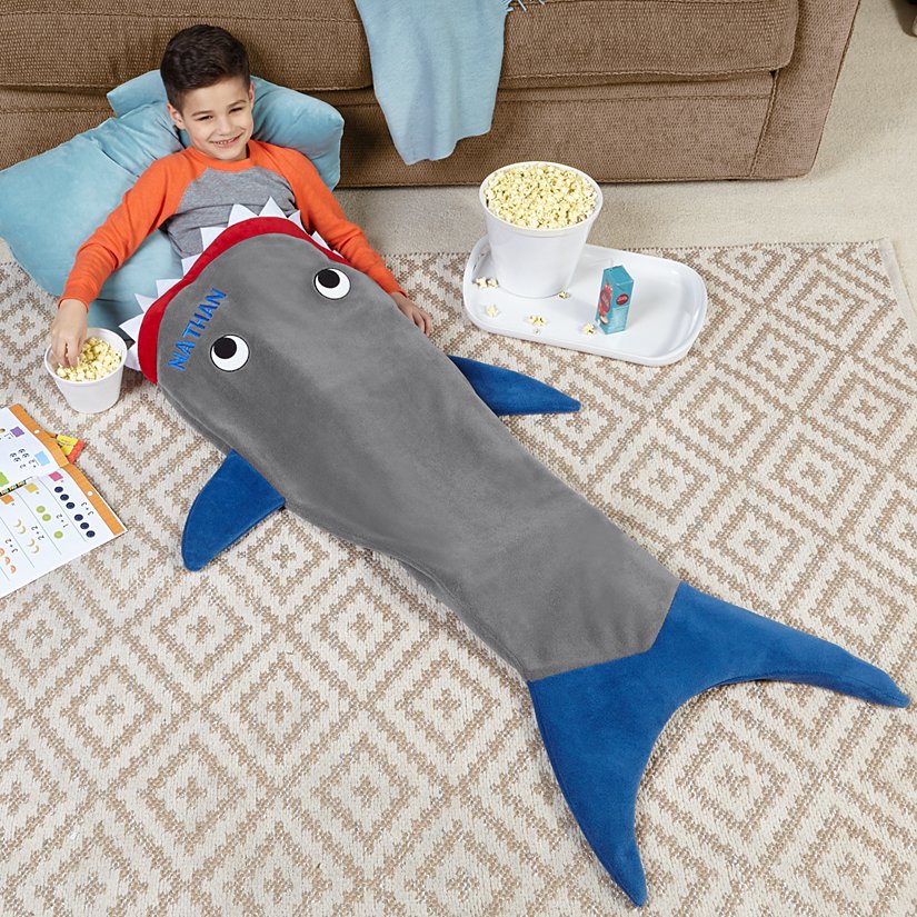 Blankie Tails® Shark Personalized Blanket