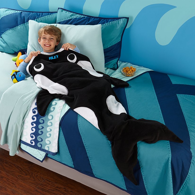 Blankie Tails® Orca Whale Personalized Snuggle Blanket