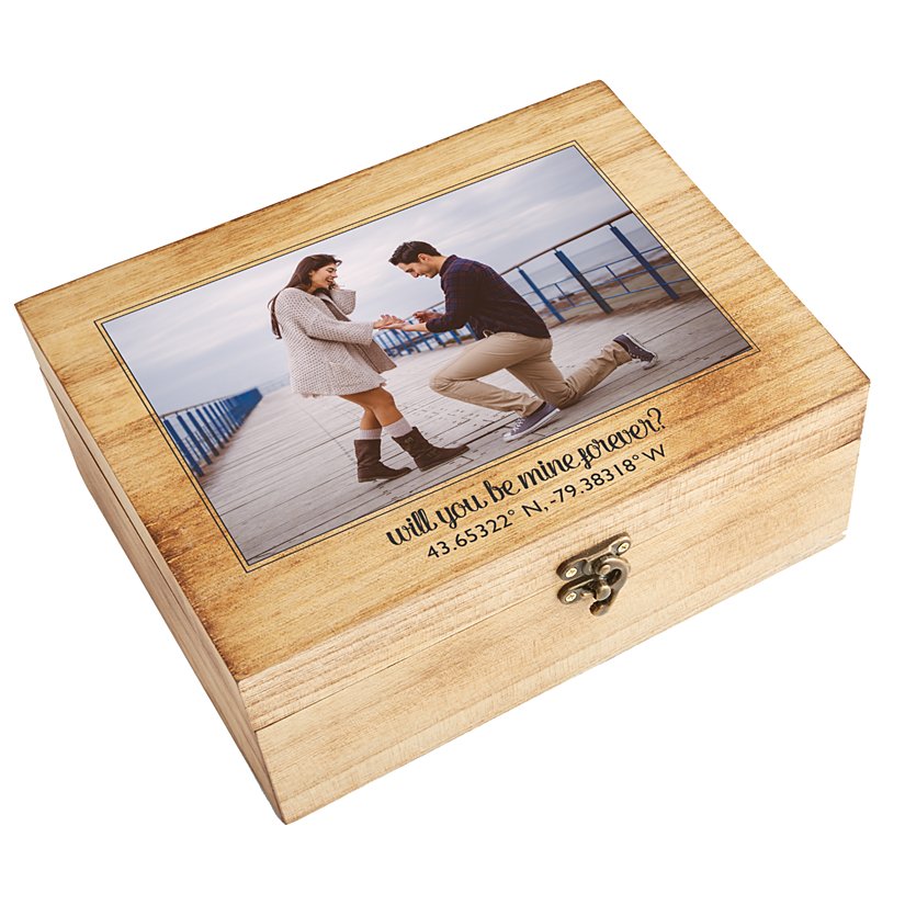 Cherished Memories Photo Coordinates Personalized Keepsake Box