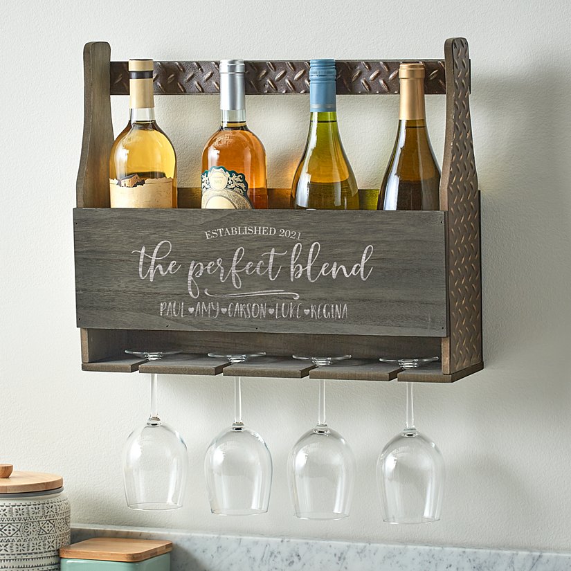 The Ultimate Blend Personalized Wooden Wine Rack