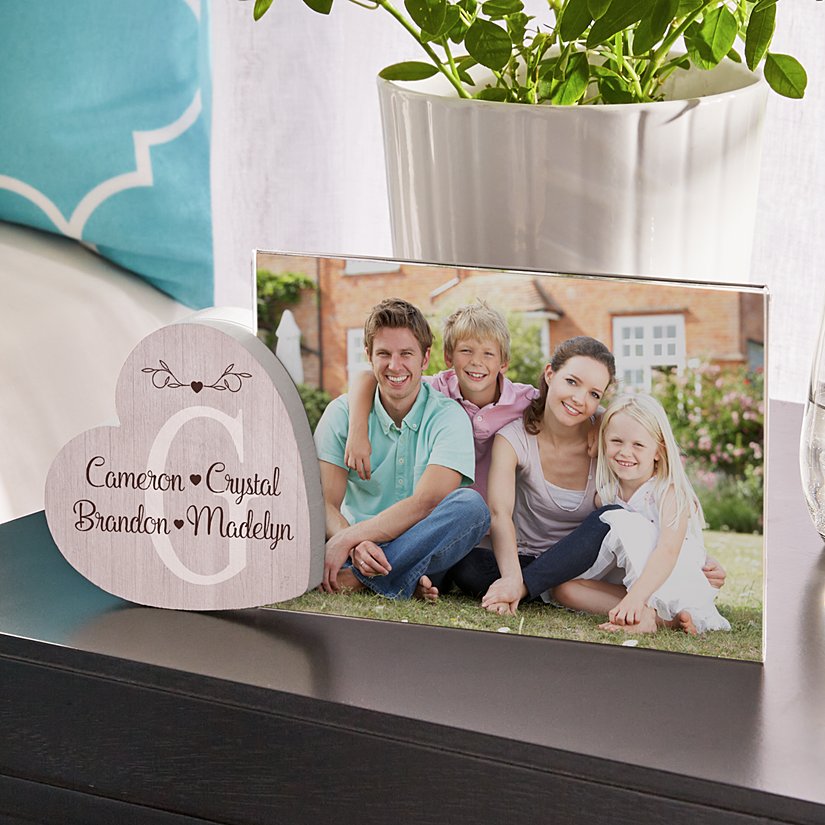Adorable Family Heart Personalized Photo Frame
