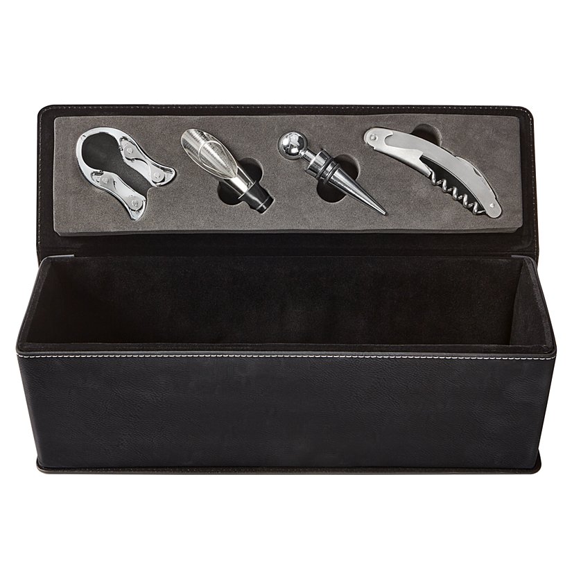 Our Love Story Leatherette Personalized Wine Box Set