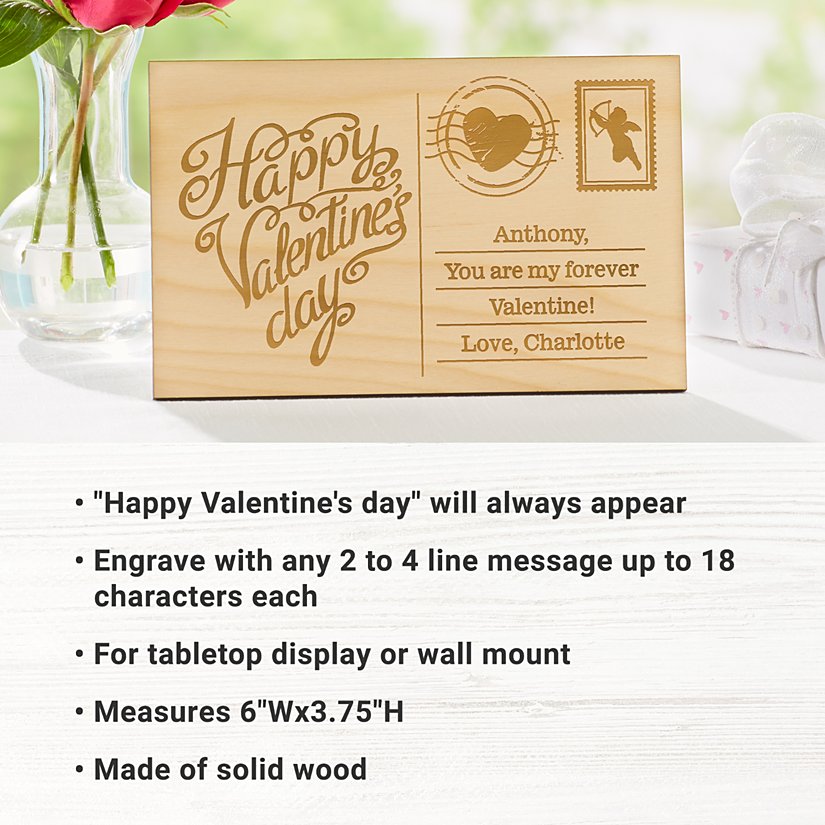 Top Valentine Personalized Wooden Postcard 2 Top Valentine Personalized Wooden Postcard