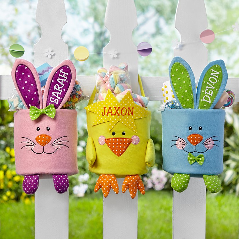 Adorable Friends Personalized Felt Easter Basket