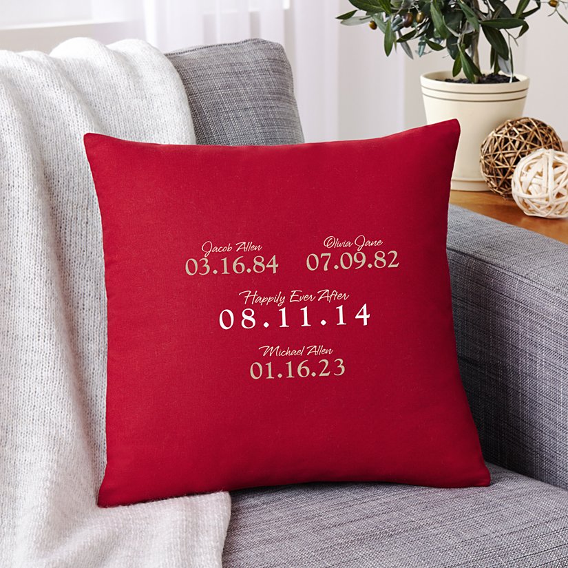 A Day to Remember Personalized Family Throw Pillow