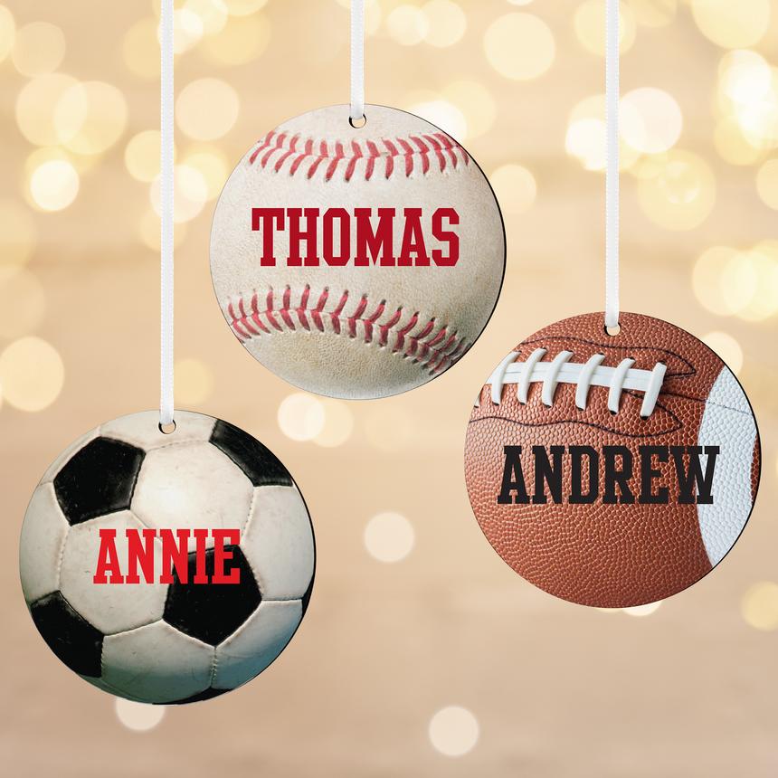All Star Sports Personalized Circle Ornament