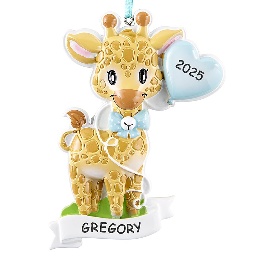 Baby Giraffe Personalized Christmas Ornament