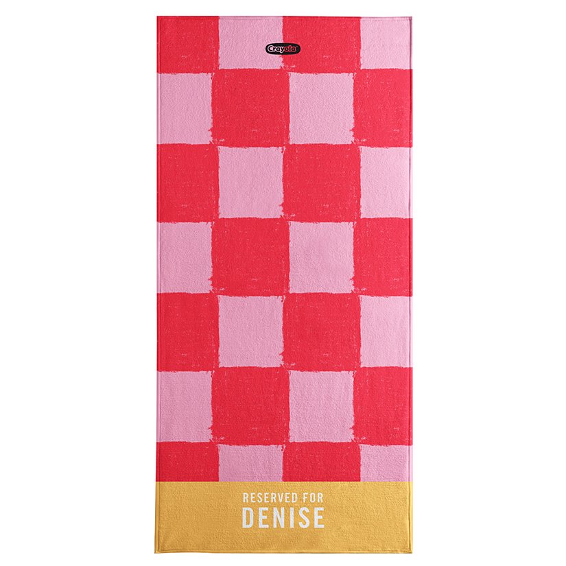 Crayola™ Checkerboard Personalized Beach Towels