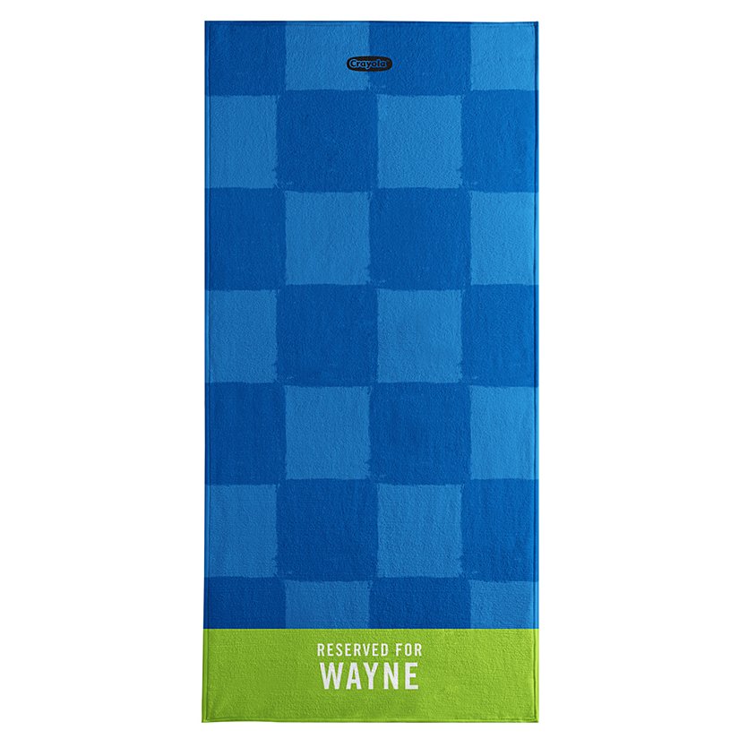 Crayola™ Checkerboard Personalized Beach Towels