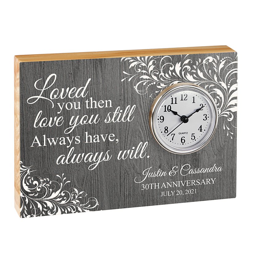 Timeless Love Anniversary Personalized Wooden Clock