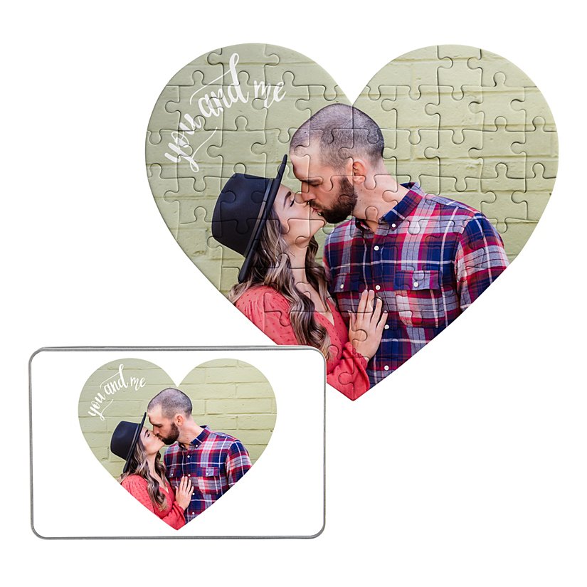 Better Together Personalized Photo Heart Puzzle