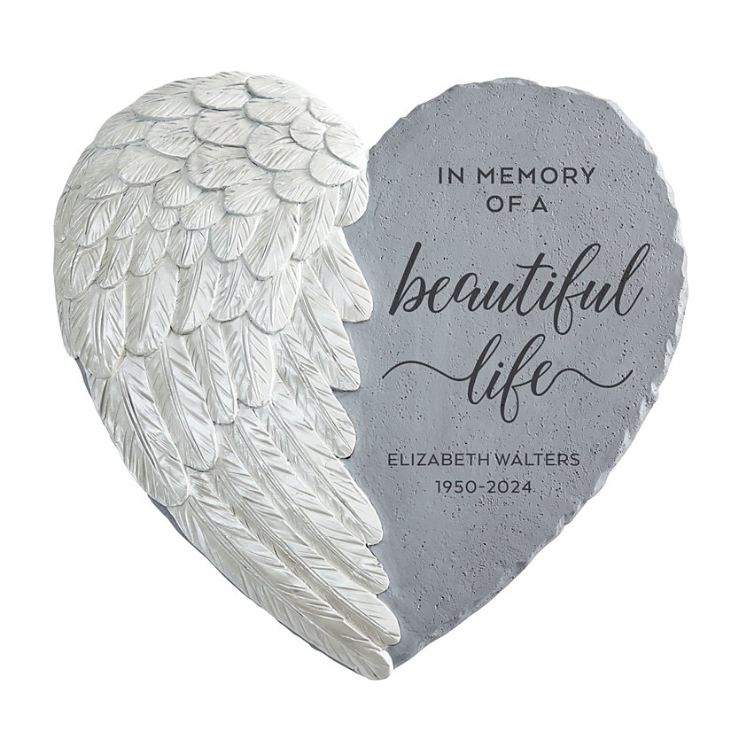 Beautiful Life Heart Wing Garden Stone