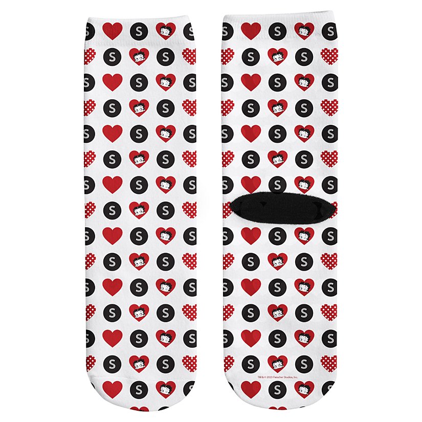 Betty Boop™ Hearts and Dots All Over Print Socks